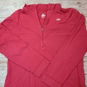 Nike Quarter Zip Hoodie Women's XL Coral